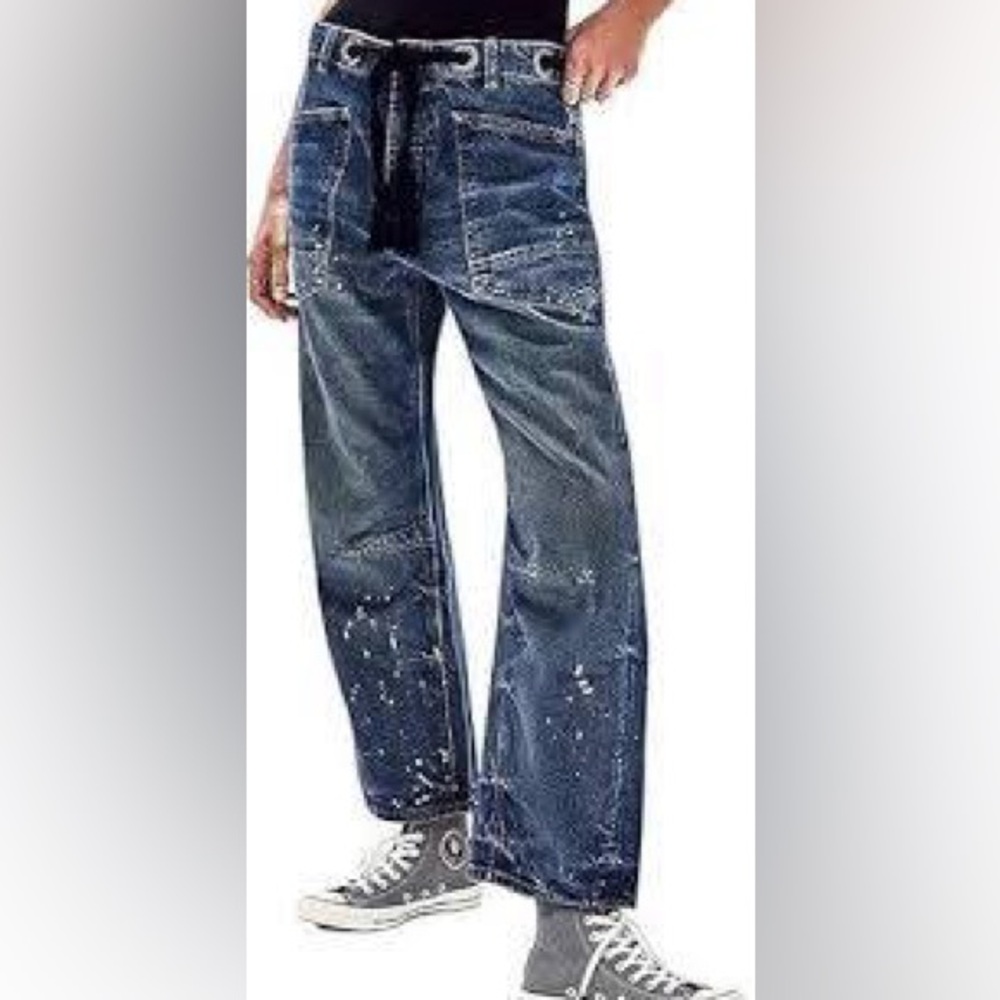 NWT Flamingals Wide Leg Barrel Jean size S